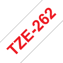 Brother TZe-262 / TZE262 laminated tape, red on white, 36 mm x 8 m