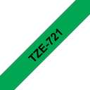 Brother TZe-721 / TZE721 laminated tape, black on green, 9 mm x 8 m
