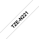 Ruban non laminé Brother TZe-N221 / TZEN221, noir sur blanc, 9 mm x 8 m
