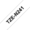 Brother TZe-N241 / TZEN241 non-laminated tape, black on white, 18 mm x 8 m
