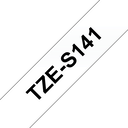 Brother Schriftband extra stark klebend TZe-S141 / TZES141, schwarz auf transparent, 18 mm x 8 m