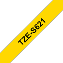 Brother Schriftband extra stark klebend TZe-S621 / TZES621, schwarz auf gelb, 9 mm x 8 m