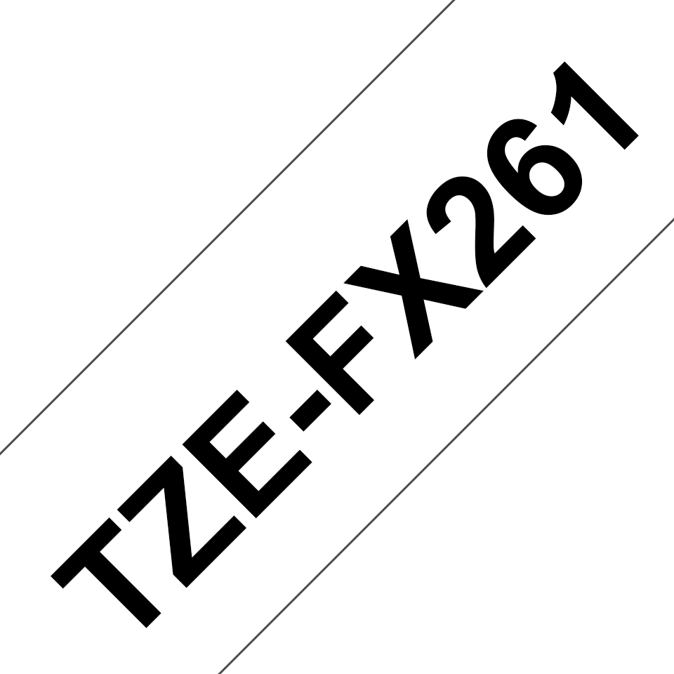 [TZEFX261] Brother TZe-FX261 / TZEFX261 flexible id tape, black on white, 36 mm x 8 m