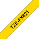Ruban flexible Brother TZe-FX621 / TZEFX621, noir sur jaune, 9 mm x 8 m
