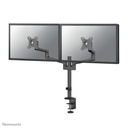 Neomounts DS60-425BL2 Monitorarm, 17 bis 27 Zoll, bis 8 kg, 2 Bildschirme, VESA 75x75 bis 100x100