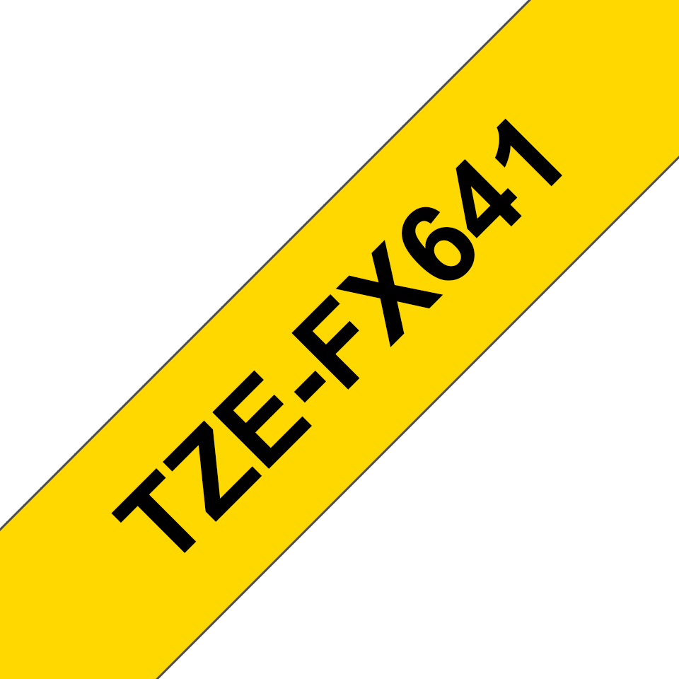 [TZEFX641] Brother Flexi-Tape TZe-FX641 / TZEFX641, schwarz auf gelb, 18 mm x 8 m