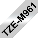 Ruban laminé mat Brother TZe-M961 / TZEM961, noir sur argent mat, 36 mm x 8 m
