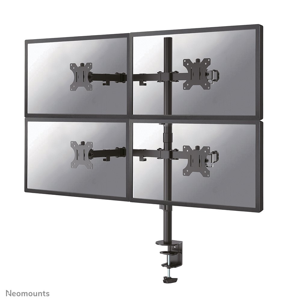 [FPMAD550D4BLACK] Bras support d'écran Neomounts FPMA-D550D4BLACK, 13 à 32 pouces, jusqu'à 6 kg, 4 écrans, VESA 75x75 à 100x100
