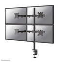 Neomounts FPMA-D550D4BLACK Monitorarm, 13 bis 32 Zoll, bis 6 kg, 4 Bildschirme, VESA 75x75 bis 100x100