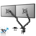 Bras support d'écran Neomounts FPMA-D650DBLACK, 17 à 27 pouces, jusqu'à 7 kg, 2 écrans, VESA 75x75 à 100x100
