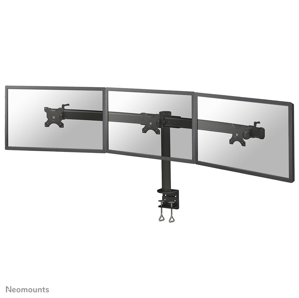 [FPMAD700D3] Bras support d'écran Neomounts FPMA-D700D3, 10 à 27 pouces, jusqu'à 8 kg, 3 écrans, VESA 75x75 à 100x100