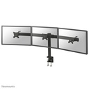 Bras support d'écran Neomounts FPMA-D700D3, 10 à 27 pouces, jusqu'à 8 kg, 3 écrans, VESA 75x75 à 100x100