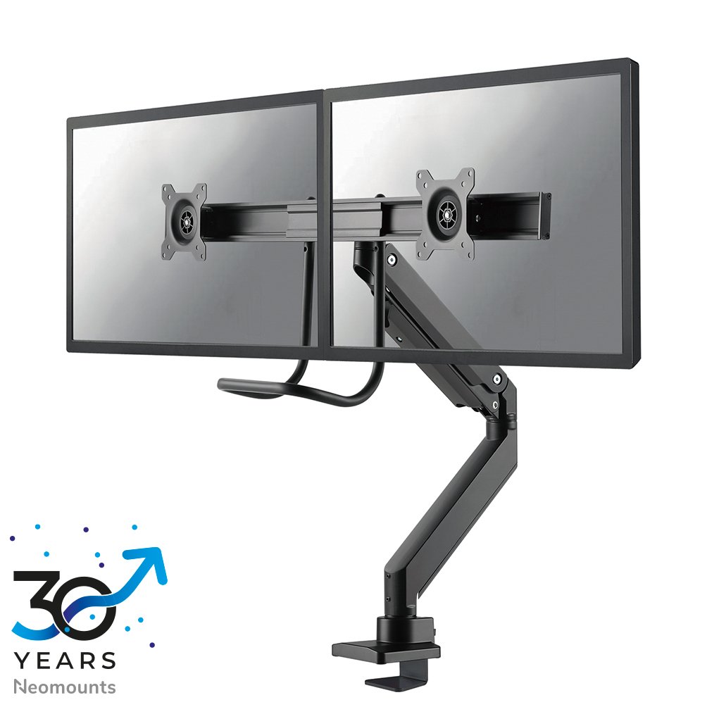 [NMD775DXBLACK] Neomounts NM-D775DXBLACK monitor arm, 10 to 32 inch, up to 8 kg, 2 screens, VESA 75x75 to 100x100
