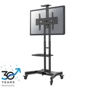 Neomounts NM-M1700BLACK Display-Rollwagen, 32 bis 75 Zoll, bis 50 kg, VESA 200x200 bis 600x400, Fixiert