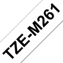 Brother Schriftband laminiert matt TZe-M261 / TZEM261, schwarz auf weiß matt, 36 mm x 8 m