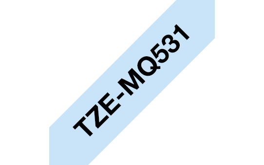 Brother Schriftband pastell TZe-MQ531 / TZEMQ531, schwarz auf pastellblau, 12 mm x 4 m