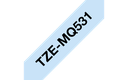 Brother TZe-MQ531 / TZEMQ531 pastel tape, black on pastel blue, 12 mm x 4 m