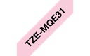 Ruban pastel Brother TZe-MQE31 / TZEMQE31, noir sur rose pastel, 12 mm x 4 m