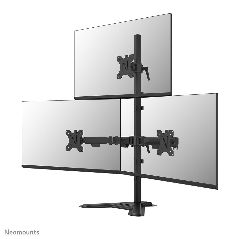 [DS45600BL21] Neomounts DS45-600BL2-1 Monitorständer, 10 bis 32 Zoll, bis 5 kg, 3 Bildschirme, VESA 75x75 bis 100x100