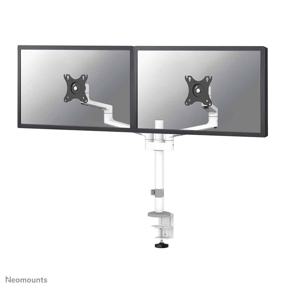 [DS60425WH2] Bras support d'écran Neomounts DS60-425WH2, 17 à 27 pouces, jusqu'à 8 kg, 2 écrans, VESA 75x75 à 100x100