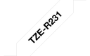Brother Satinband TZe-R231 / TZER231, schwarz auf weiß, 12 mm x 4 m