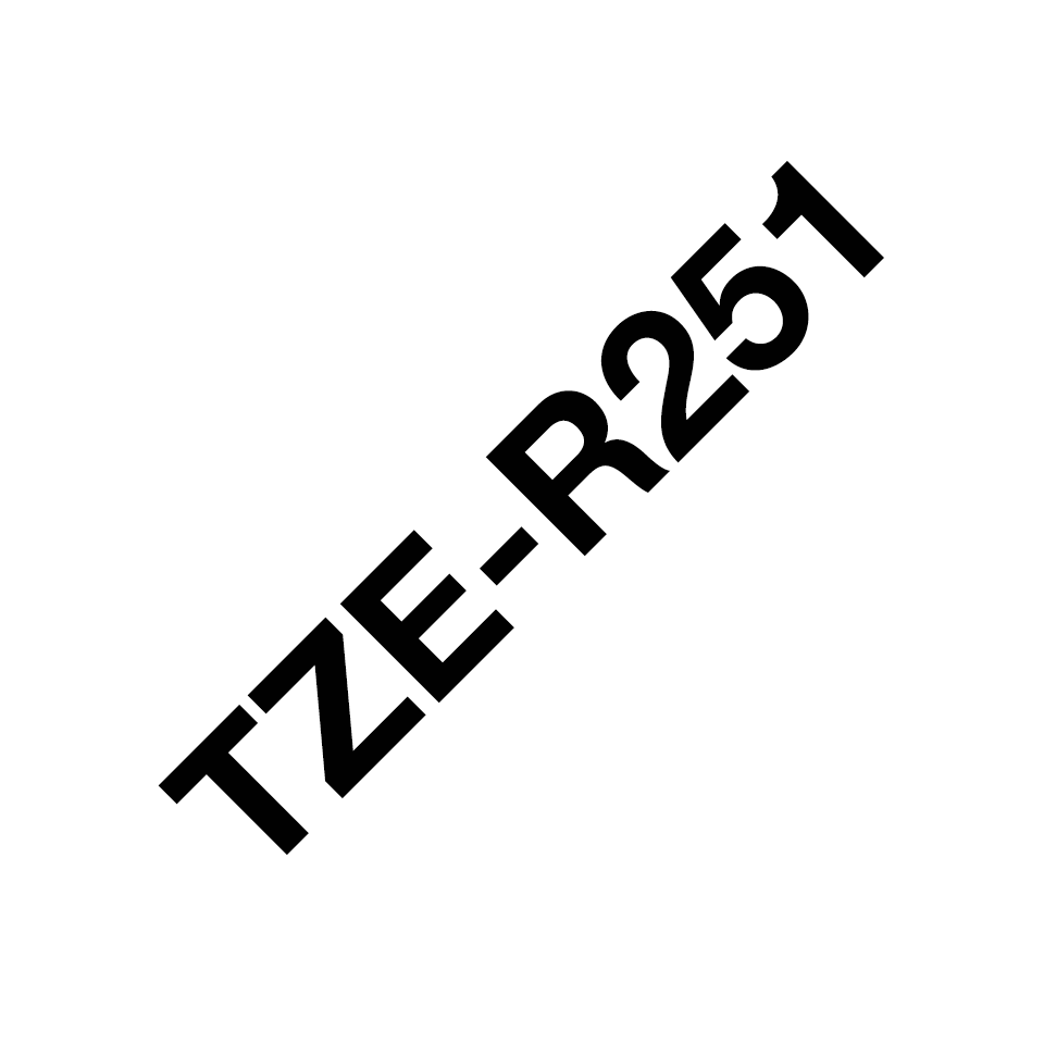 Brother Satinband TZe-R251 / TZER251, schwarz auf weiß, 24 mm x 4 m