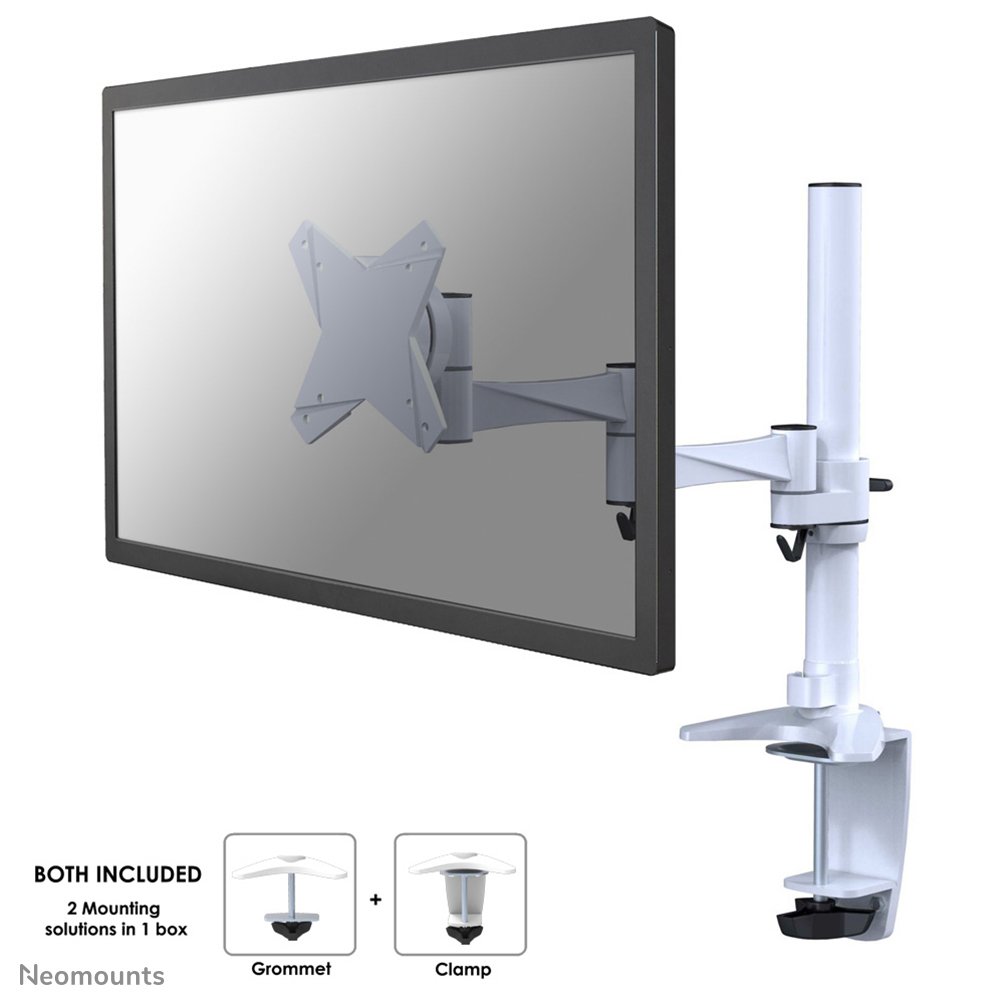 [FPMAD1330WHITE] Bras support d'écran Neomounts FPMA-D1330WHITE, 10 à 30 pouces, jusqu'à 9 kg, VESA 75x75 à 100x100, inclinaison