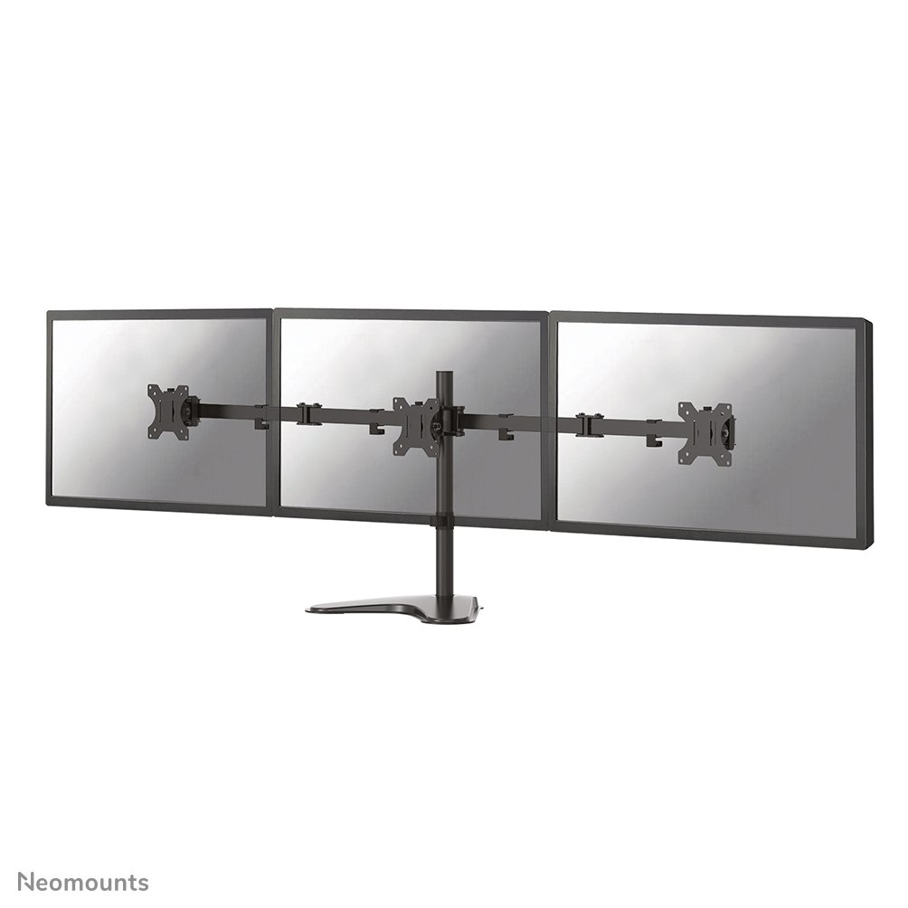 [FPMAD550DD3BLACK] Neomounts FPMA-D550DD3BLACK monitor stand, 13 to 27 inch, up to 6 kg, 3 screens, VESA 75x75 to 100x100