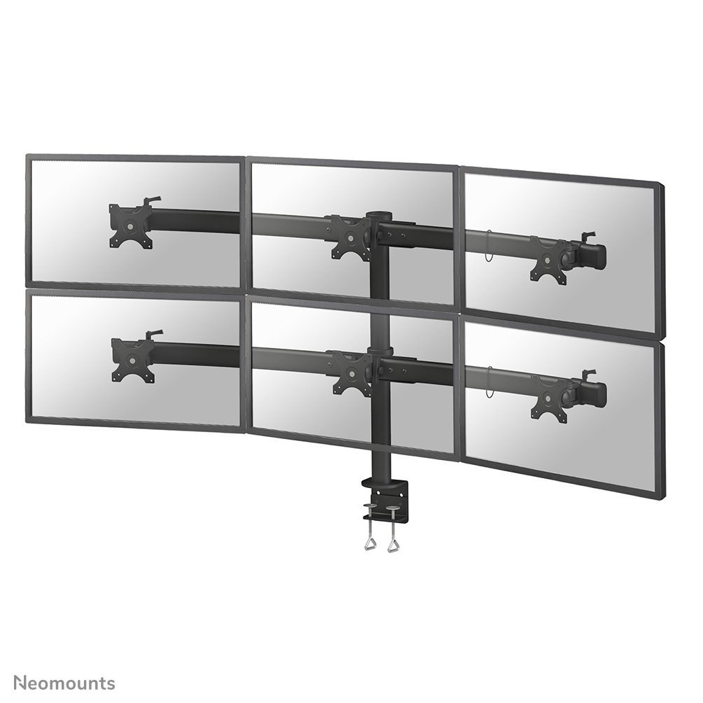 [FPMAD700D6] Bras support d'écran Neomounts FPMA-D700D6, 19 à 27 pouces, jusqu'à 8 kg, 6 écrans, VESA 75x75 à 100x100