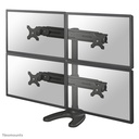 Pied support d'écran Neomounts FPMA-D700DD4, 19 à 30 pouces, jusqu'à 8 kg, 4 écrans, VESA 75x75 à 100x100
