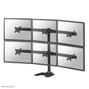 Pied support d'écran Neomounts FPMA-D700DD6, 10 à 27 pouces, jusqu'à 8 kg, 6 écrans, VESA 75x75 à 100x100
