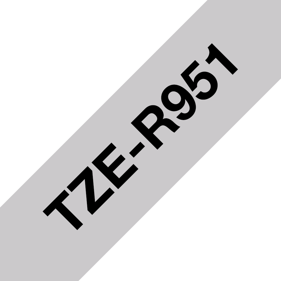 Brother Satinband TZe-R951 / TZER951, schwarz auf silber, 24 mm x 4 m