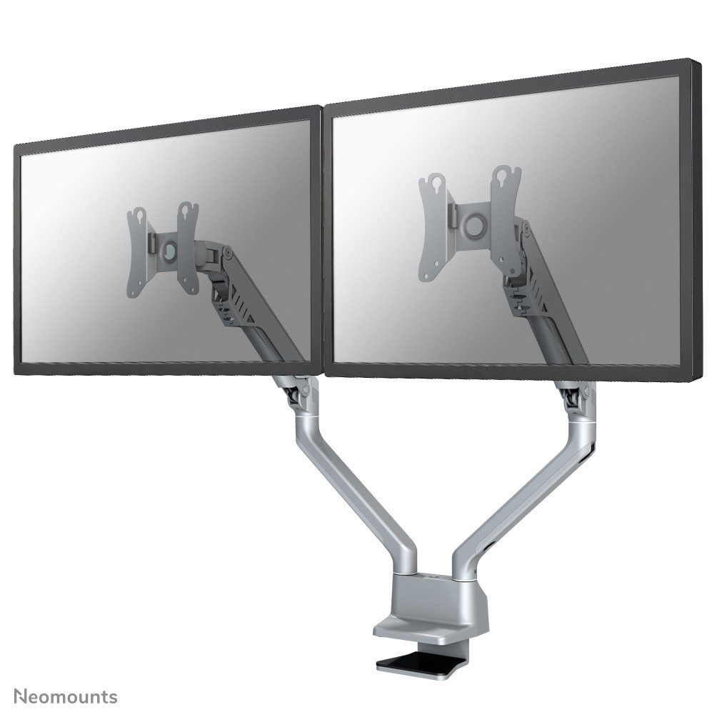 Neomounts FPMA-D750DSILVER monitor arm, 10 to 32 inch, up to 8 kg, 2 screens, VESA 75x75 to 100x100