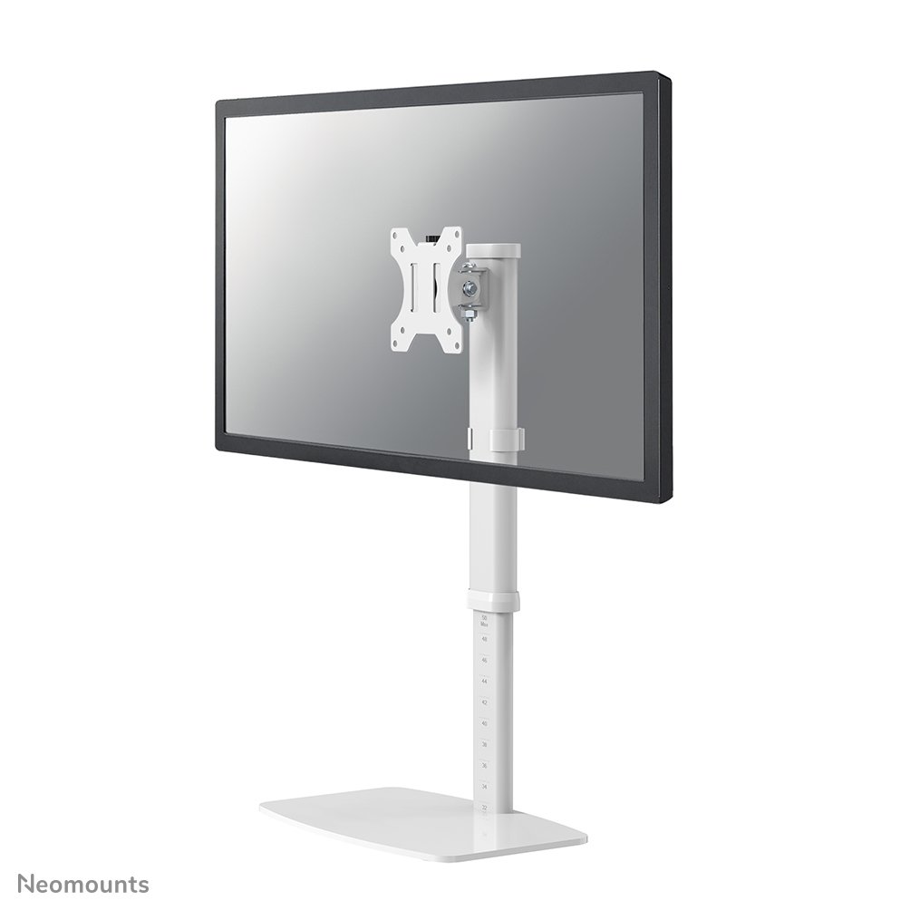 Pied support d'écran Neomounts FPMA-D890WHITE, 10 à 30 pouces, jusqu'à 6 kg, VESA 75x75 à 100x100, inclinaison, rotation