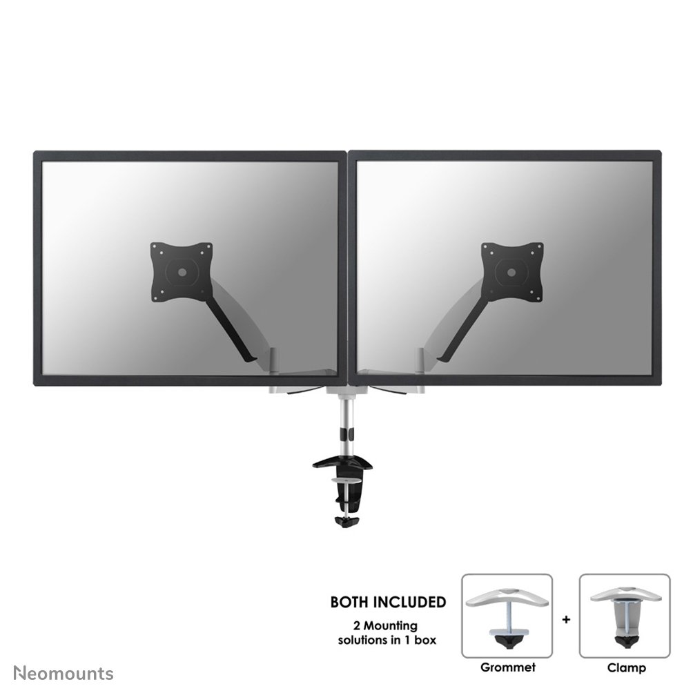[FPMAD950D] Bras support d'écran Neomounts FPMA-D950D, 10 à 27 pouces, jusqu'à 9 kg, 2 écrans, VESA 75x75 à 100x100