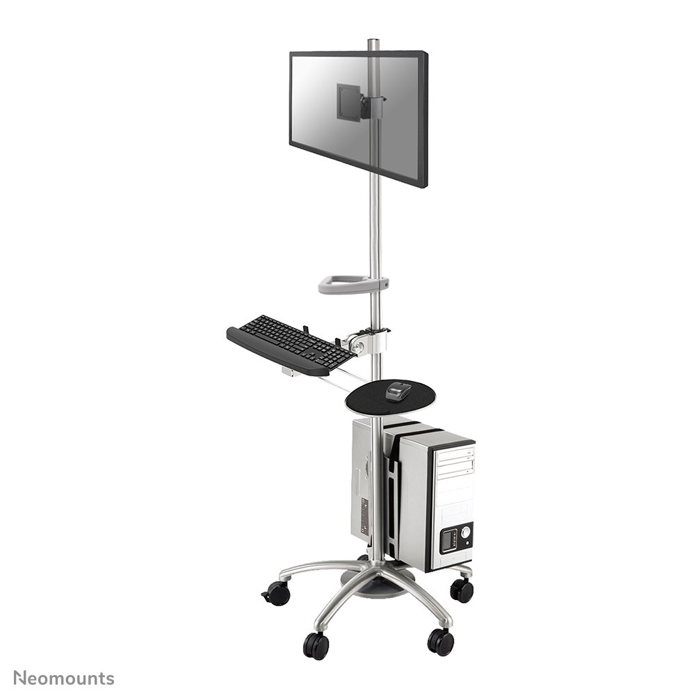[FPMAMOBILE1800] Neomounts FPMA-MOBILE1800 display trolley, 10 to 27 inch, up to 6 kg, VESA 75x75 to 100x100, Tilt, Swivel, Full motion
