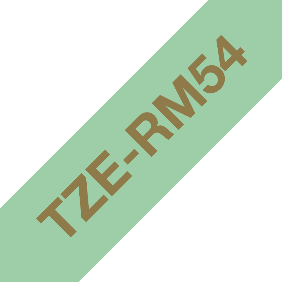 Brother Satinband TZe-RM54 / TZERM54, gold auf mintgrün, 24 mm x 4 m