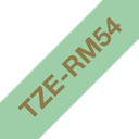 Ruban satin Brother TZe-RM54 / TZERM54, doré sur vert menthe, 24 mm x 4 m
