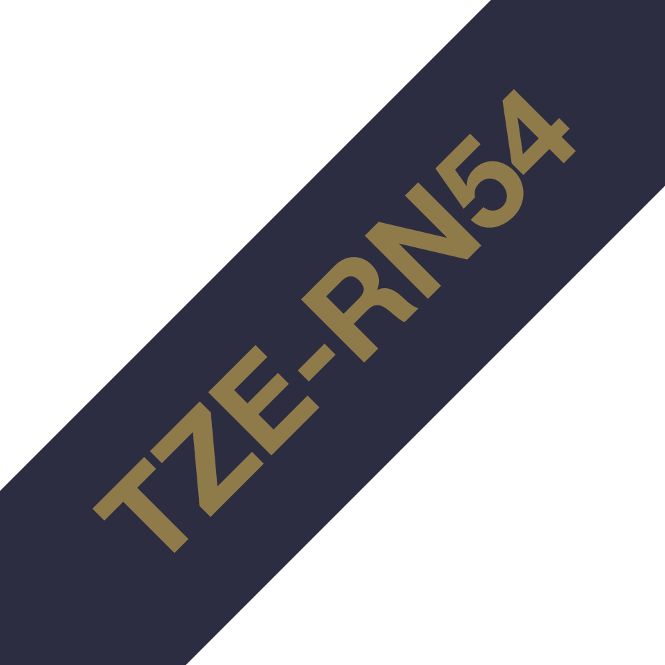 [TZERN54] Brother TZe-RN54 / TZERN54 satin ribbon, gold on navy blue, 24 mm x 4 m