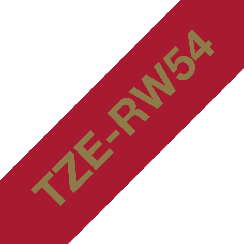 Brother Satinband TZe-RW54 / TZERW54, gold auf weinrot, 24 mm x 4 m