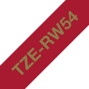Brother Satinband TZe-RW54 / TZERW54, gold auf weinrot, 24 mm x 4 m