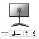 Neomounts NM-D335BLACK Monitorarm, 10 bis 30 Zoll, bis 10 kg, VESA 75x75 bis 100x100, Neigen, Rotieren, Schwenken