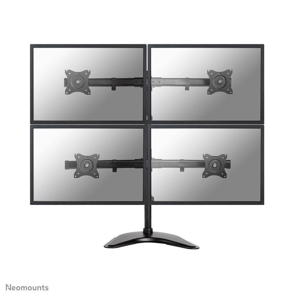 [NMD335D4BLACK] Neomounts NM-D335D4BLACK Monitorarm, 10 bis 27 Zoll, bis 8 kg, 4 Bildschirme, VESA 75x75 bis 100x100