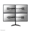 Neomounts NM-D335D4BLACK Monitorarm, 10 bis 27 Zoll, bis 8 kg, 4 Bildschirme, VESA 75x75 bis 100x100