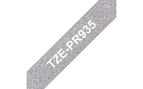 [TZEPR935] Brother TZe-PR935 / TZEPR935 premium laminated tape, white on silver, 12 mm x 8 m