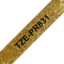 Brother Schriftband laminiert premium TZe-PR831 / TZEPR831, schwarz auf gold, 12 mm x 8 m