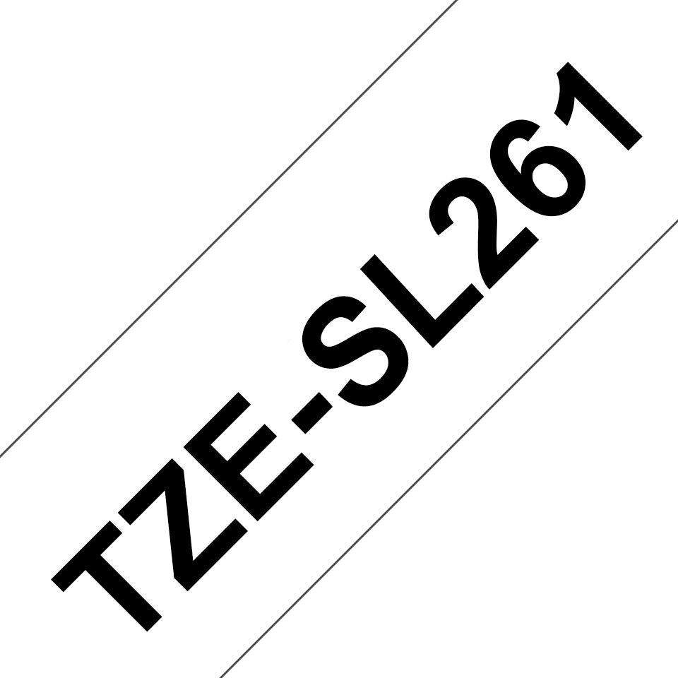 Ruban auto-laminé Brother TZe-SL261 / TZESL261, noir sur blanc, 36 mm x 8 m
