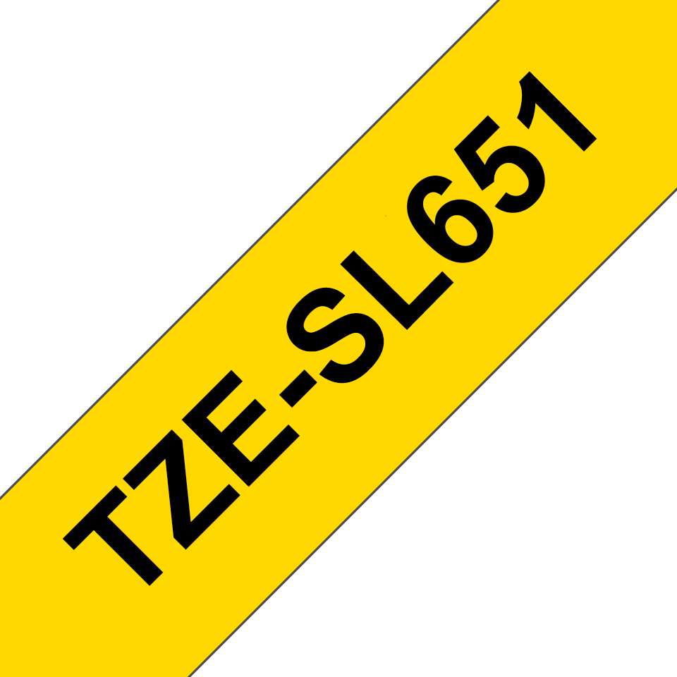 Brother Selbstlaminierendes Schriftband TZe-SL651 / TZESL651, schwarz auf gelb, 24 mm x 8 m