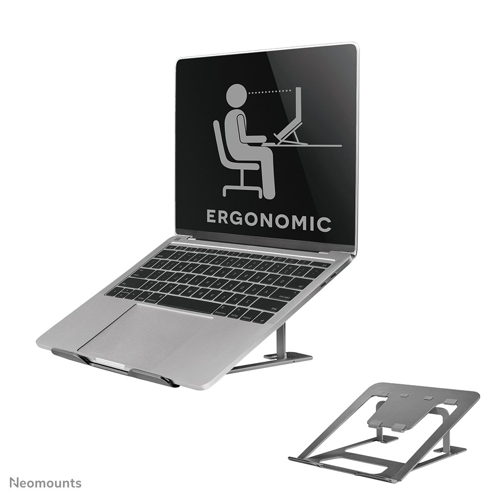 Support pour ordinateur portable Neomounts NSLS085GREY, 10 à 17 pouces, jusqu'à 5 kg, inclinaison