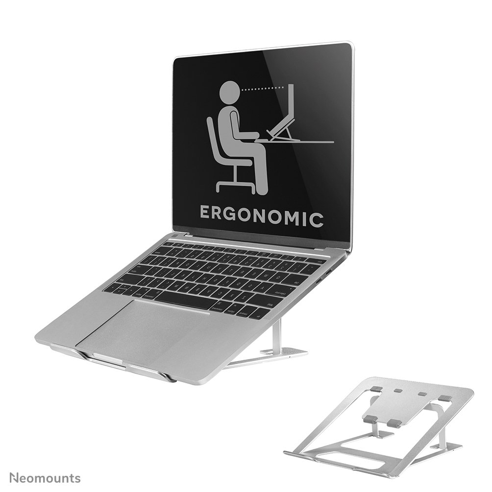 [NSLS085SILVER] Neomounts NSLS085SILVER Laptopständer, 10 bis 17 Zoll, bis 5 kg, Neigen